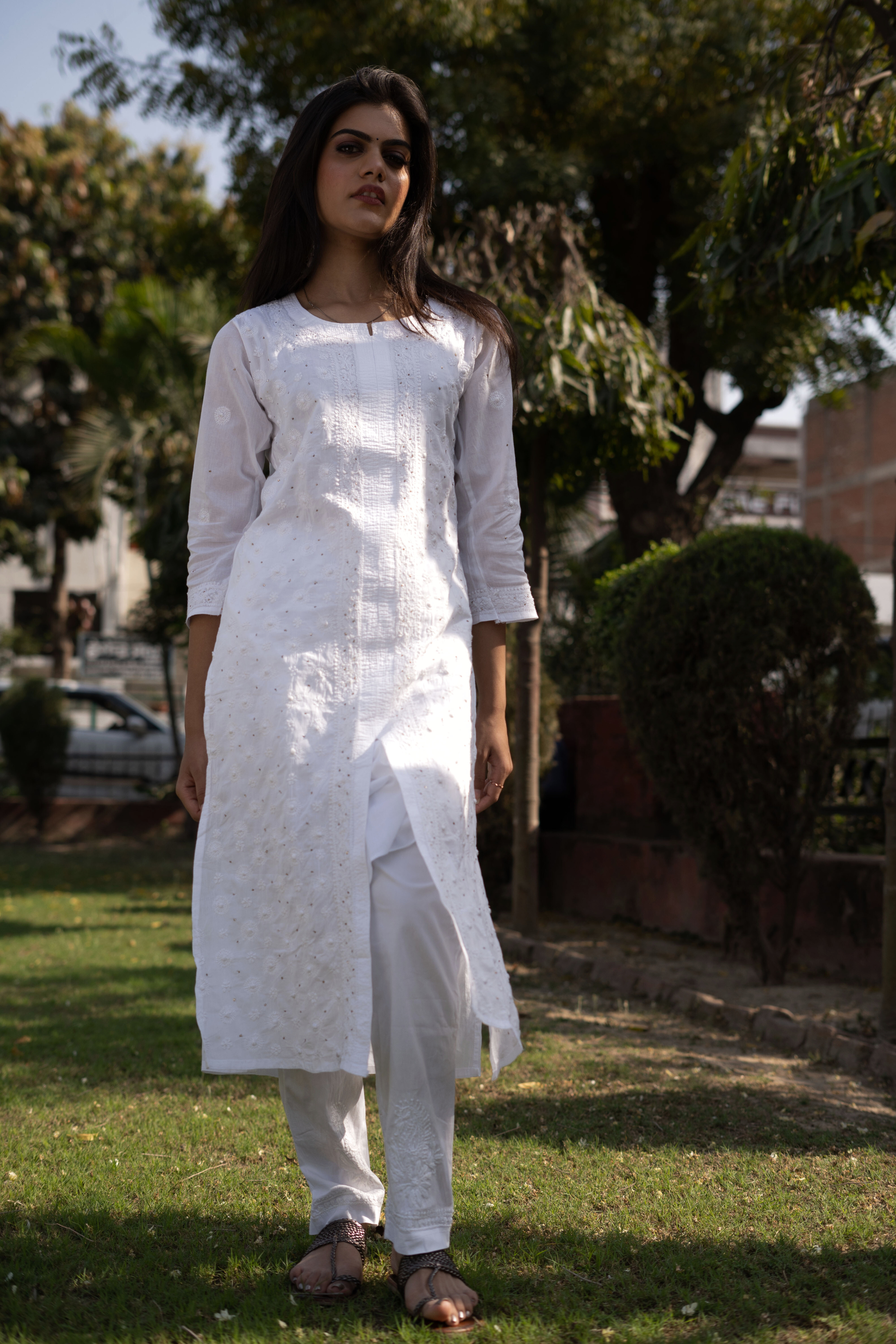 Chikankari Cotton Kurta for Women
