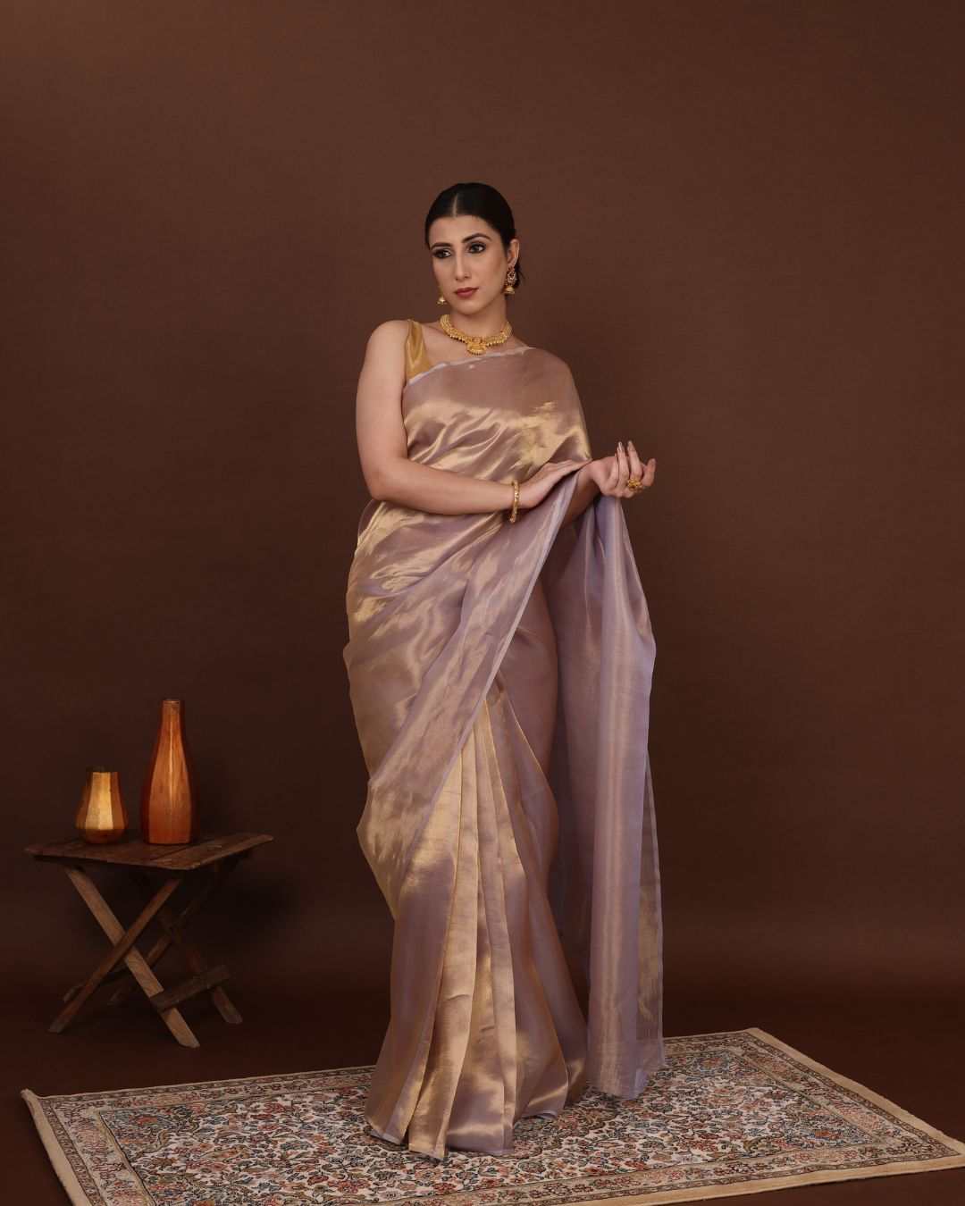Banarasi Pure Tissue Silk Saree Online - Blush Royale