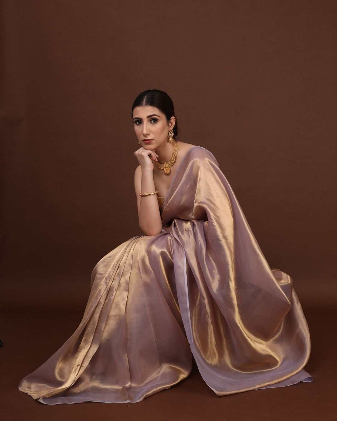 Banarasi Pure Tissue Silk Saree Online - Blush Royale
