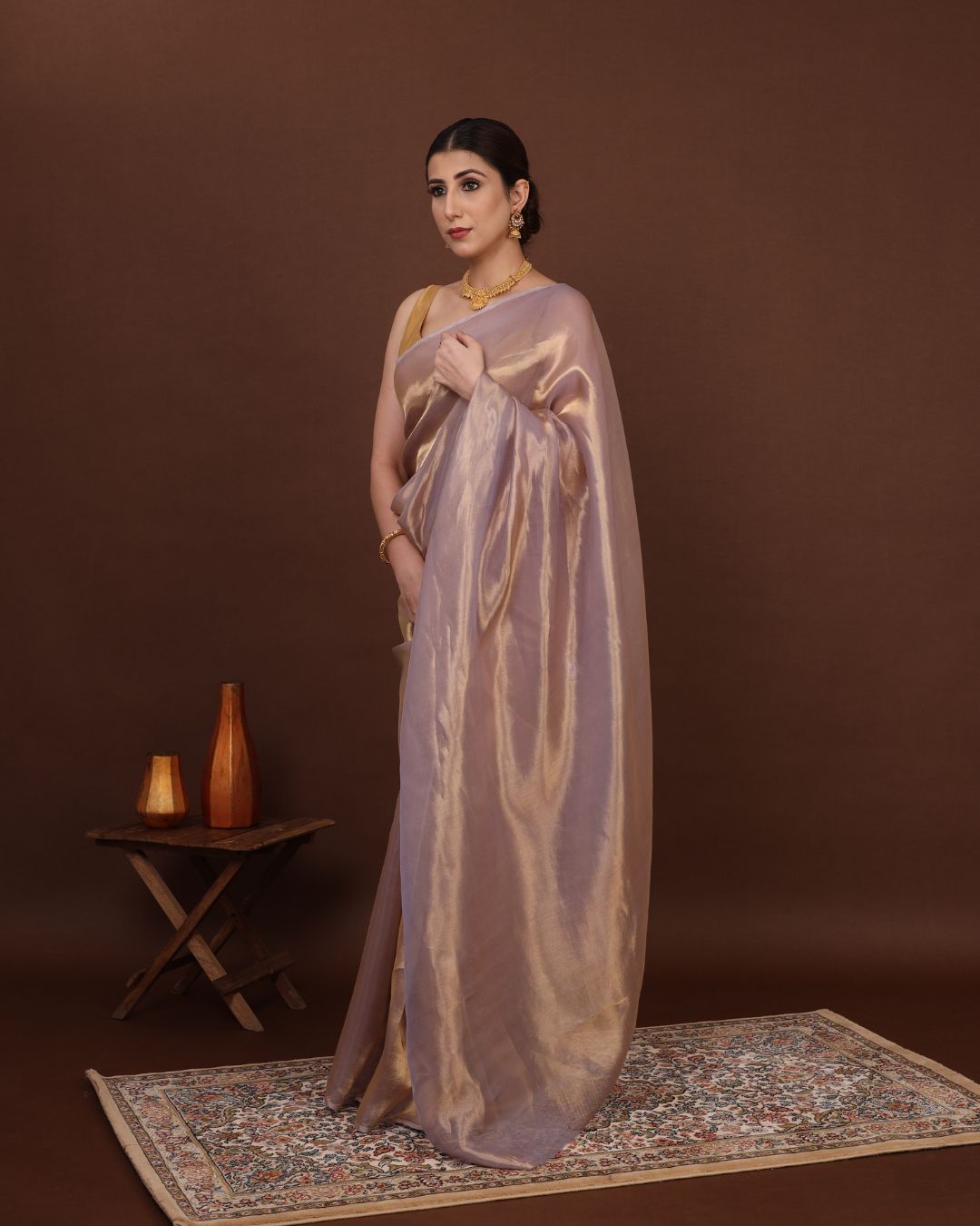 Blush Royale Banarasi Tissue Pure Silk Saree