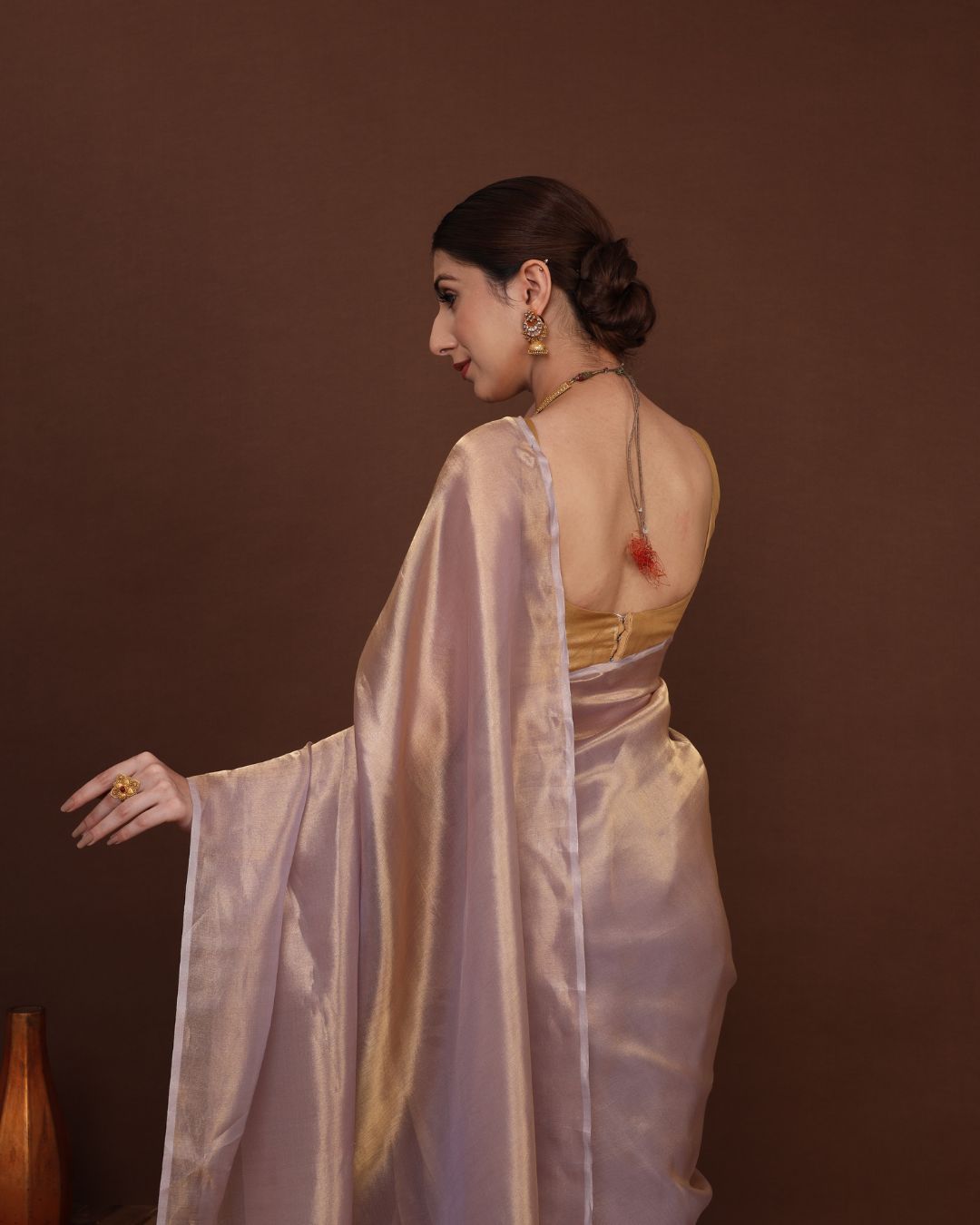 Blush Royale Banarasi Tissue Pure Silk Saree