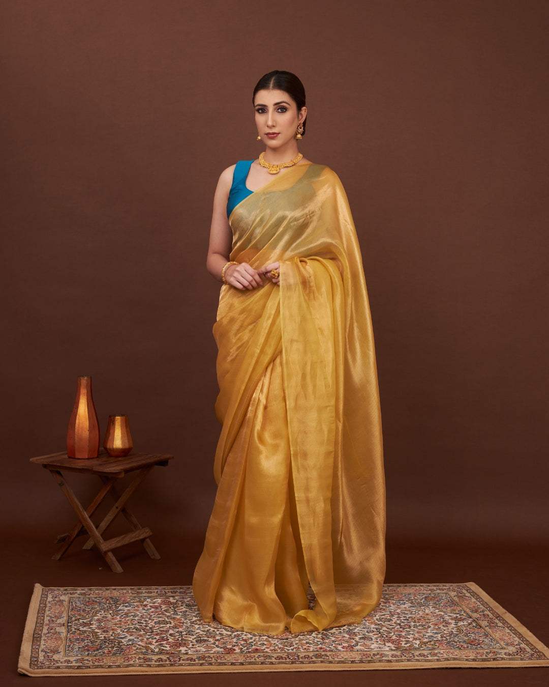 Banarasi Tissue Saree - Regal Gold