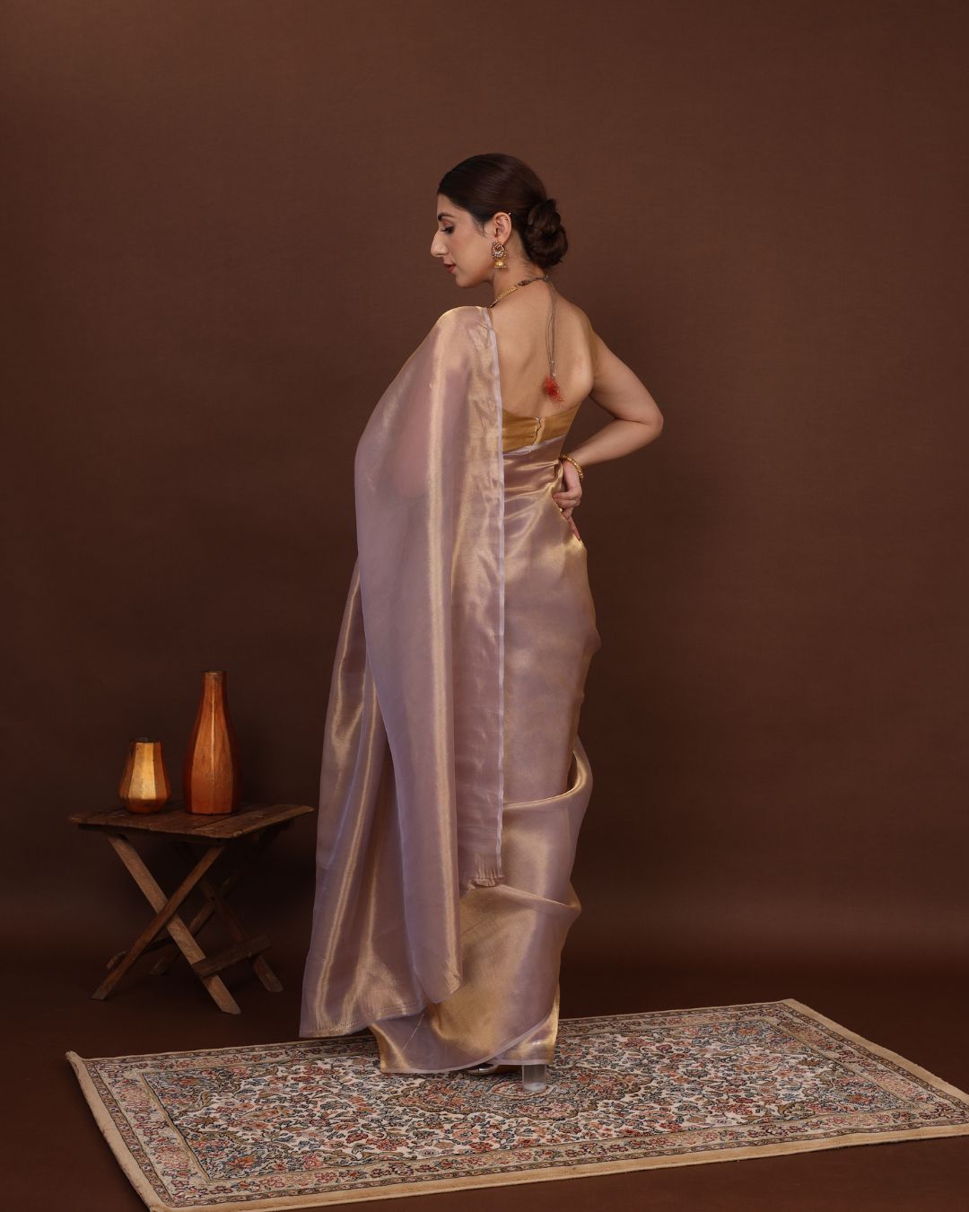 Blush Royale Banarasi Tissue Pure Silk Saree
