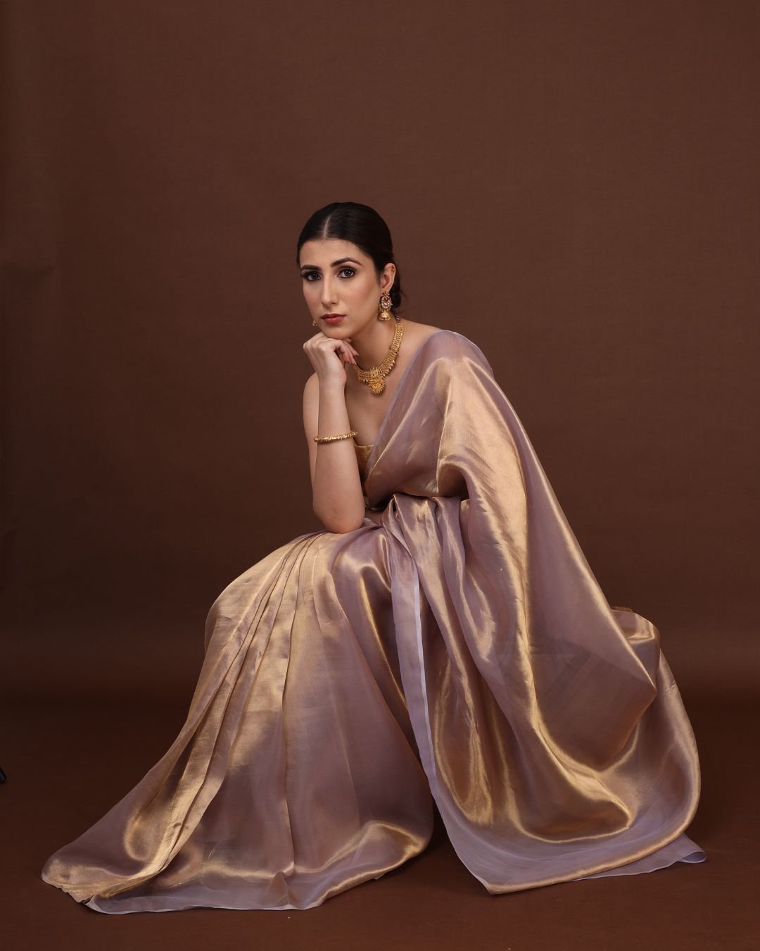 Blush Royale Banarasi Tissue Pure Silk Saree