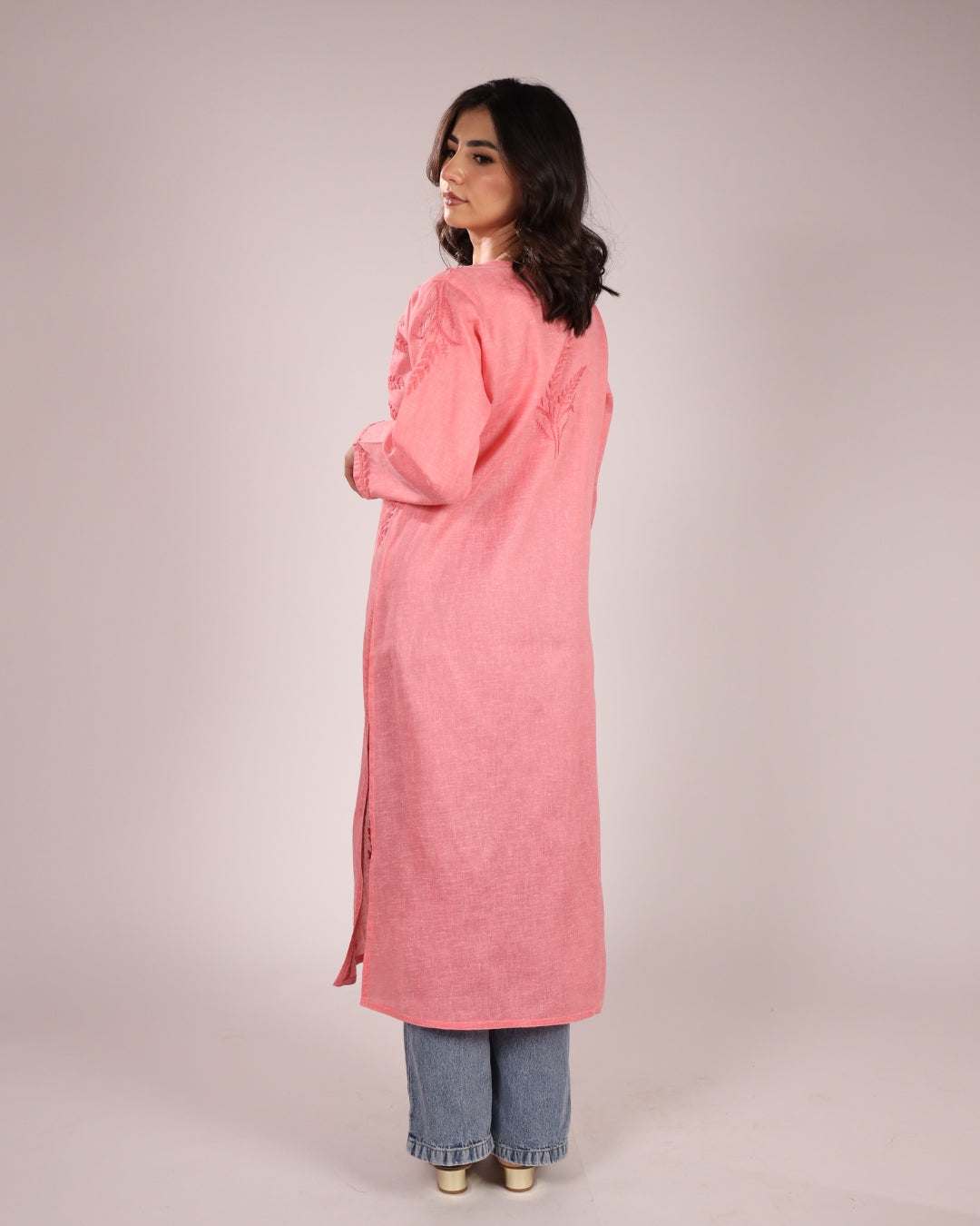 Cotton Chikan Kurti For Women