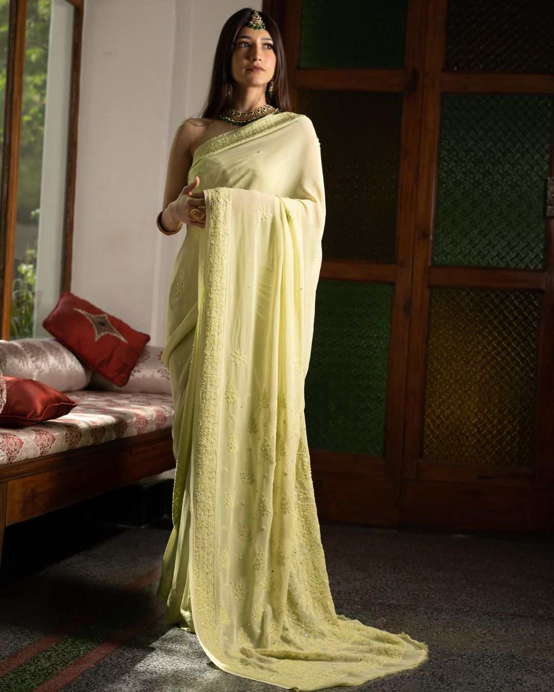 Chikankari Saree - Nargis - Elegant Georgette