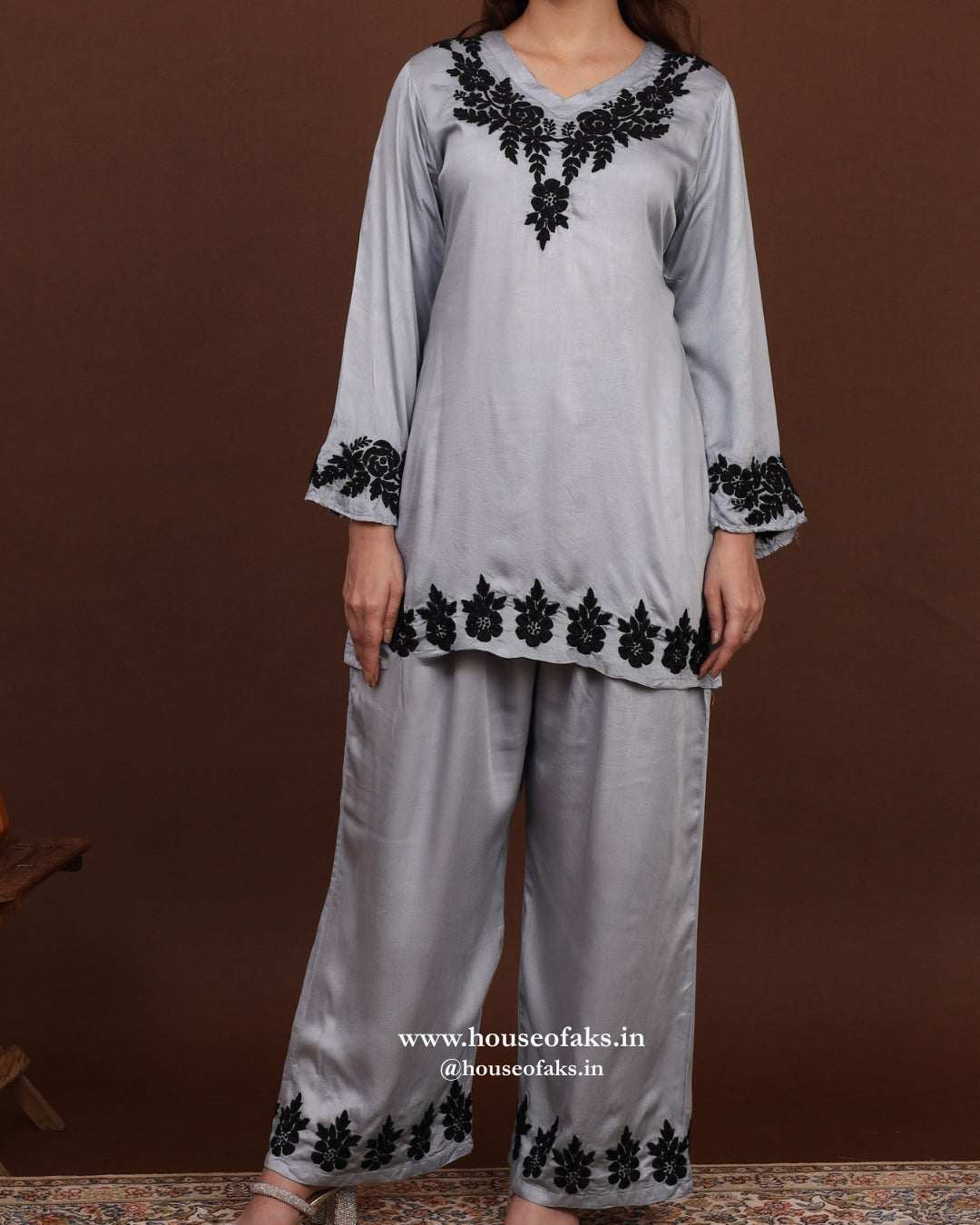 Gulmohar Shine Chikankari Co-ord Set