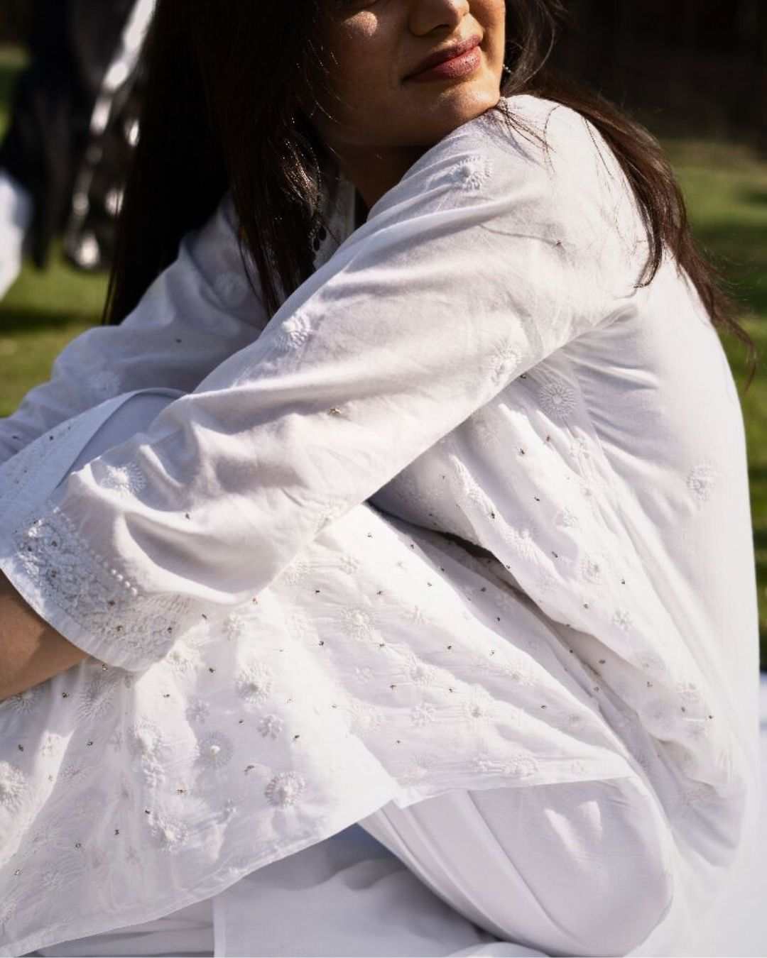 Chikankari Cotton Kurta for Women