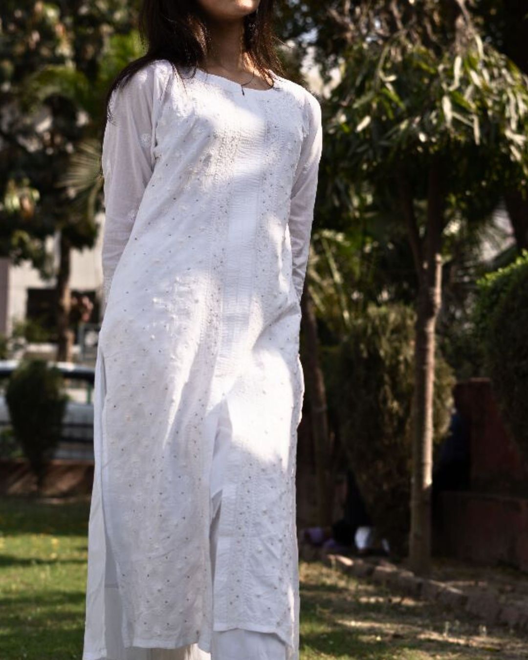Chikankari Cotton Kurta for Women | House of AKS