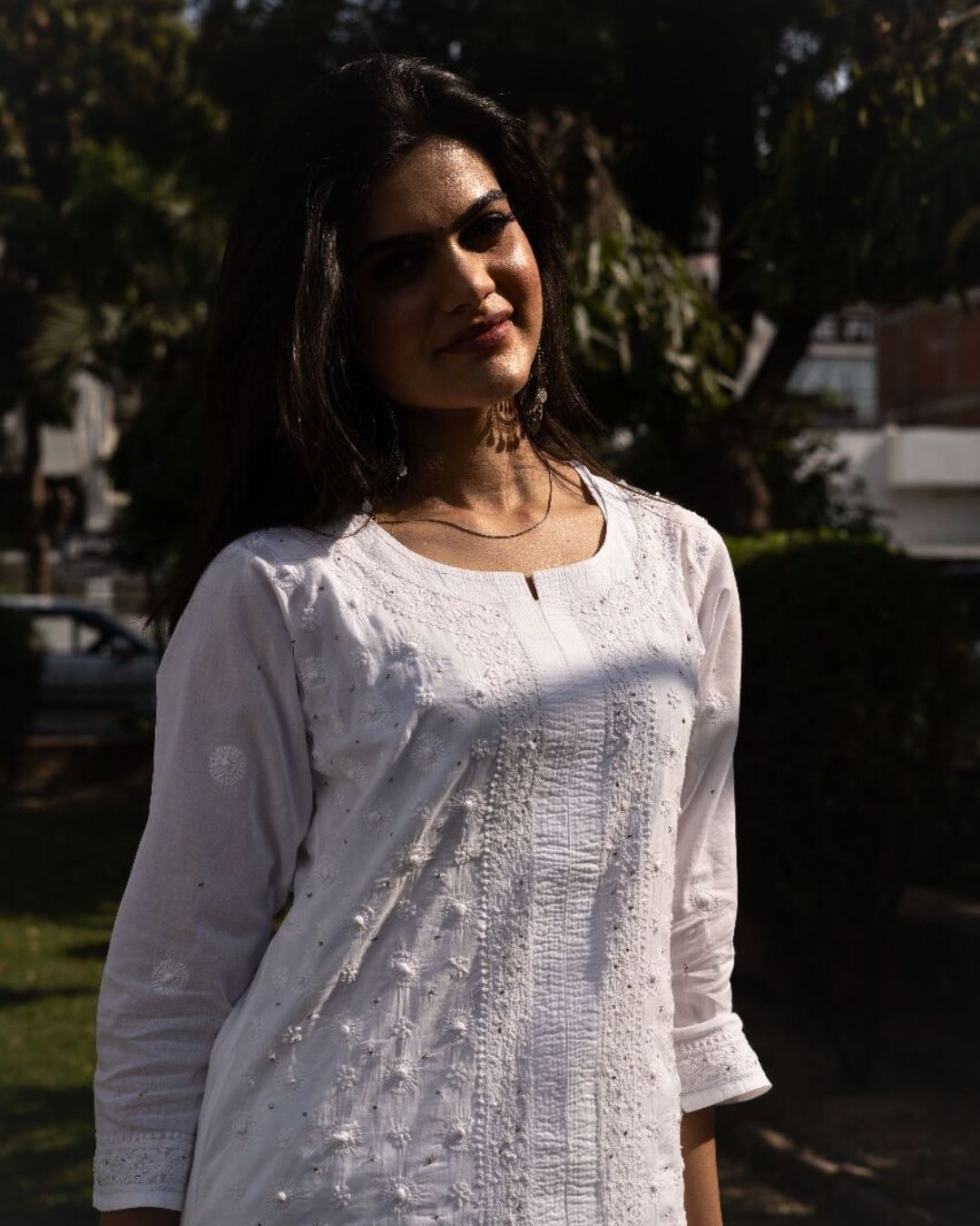 Chikankari Cotton Kurta for Women