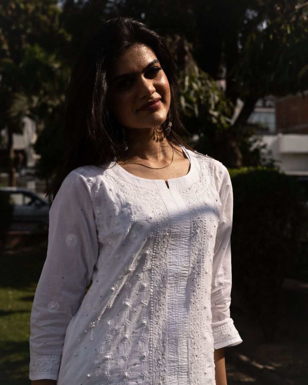 Chikankari Cotton Kurta for Women