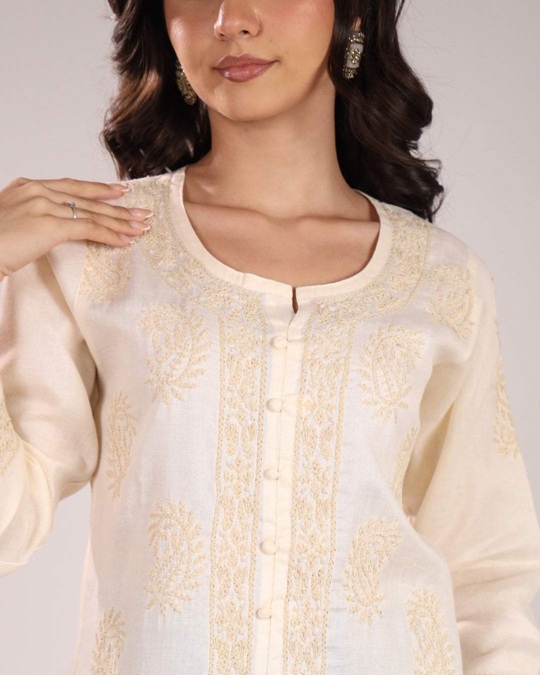 Yellow Chikankari Ladies Kurta