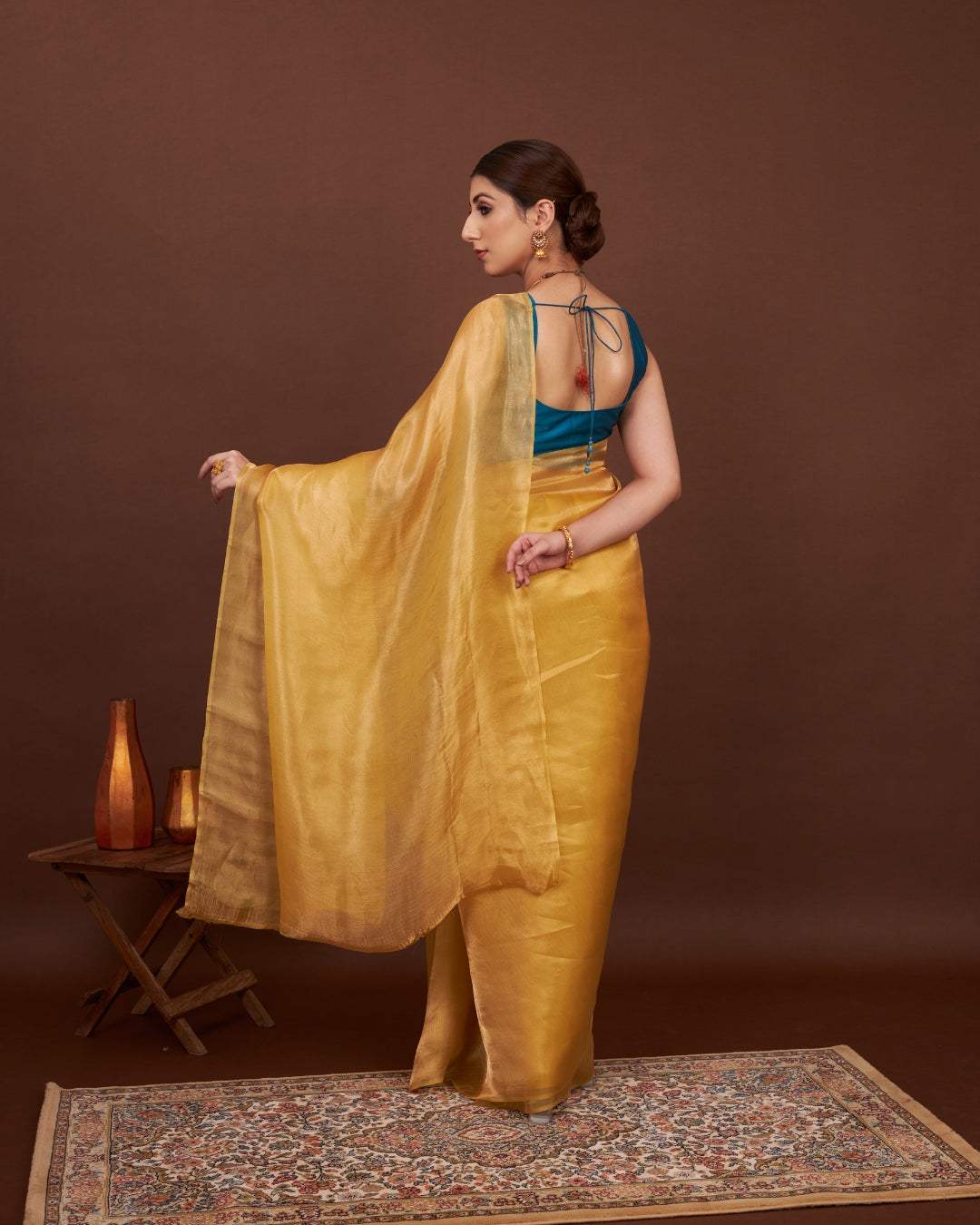 Banarasi Tissue Saree - Regal Gold