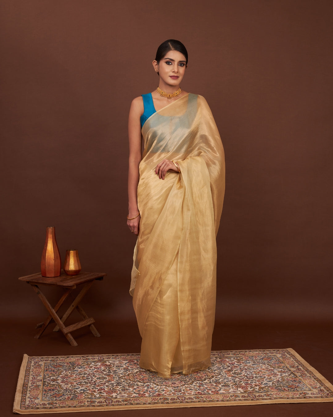 Golden Gleam Banarasi Tissue Silk Saree
