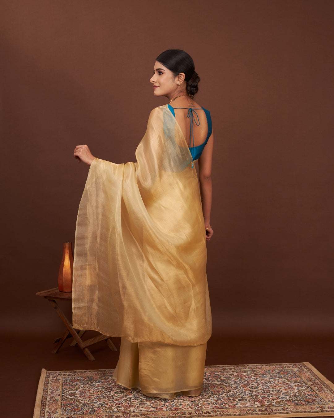 Banarasi Tissue Silk Saree-Golden Gleam