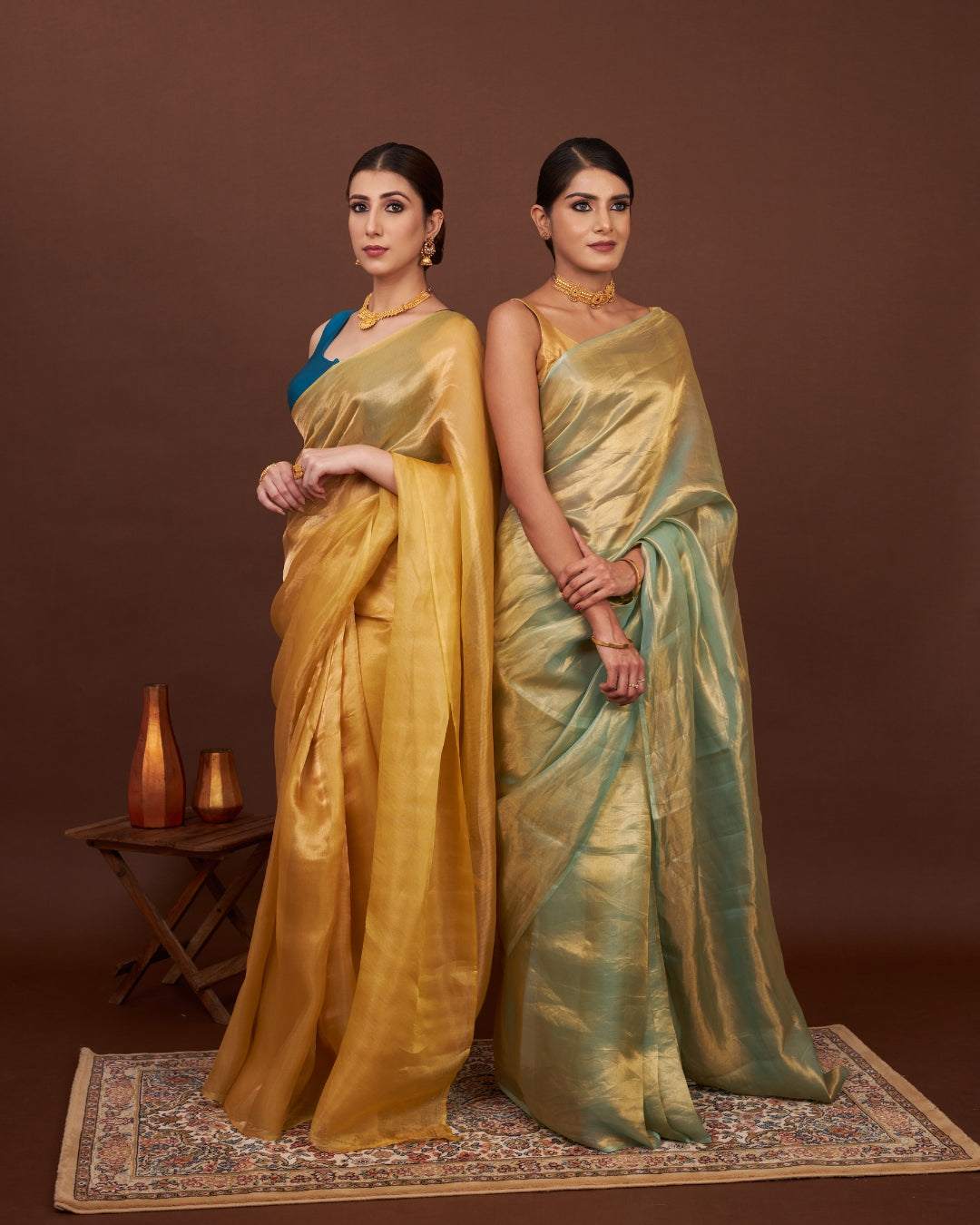 Banarasi Tissue Saree - Regal Gold