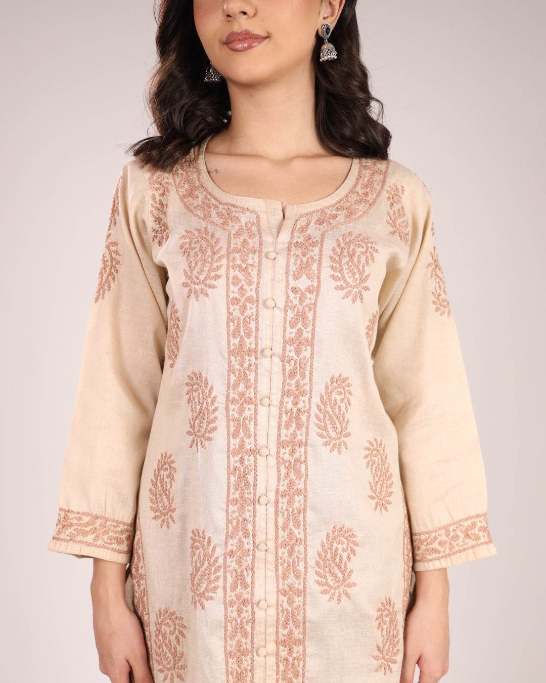 Cotton Chikankari Kurta For Women