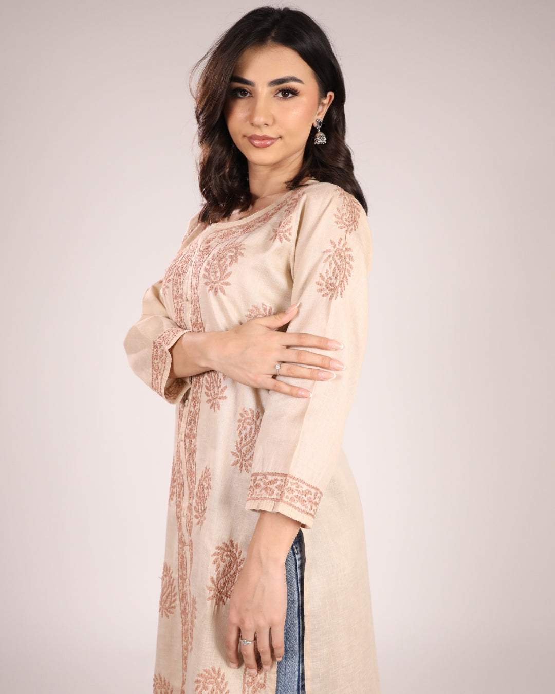 Cotton Chikankari Kurta For Women