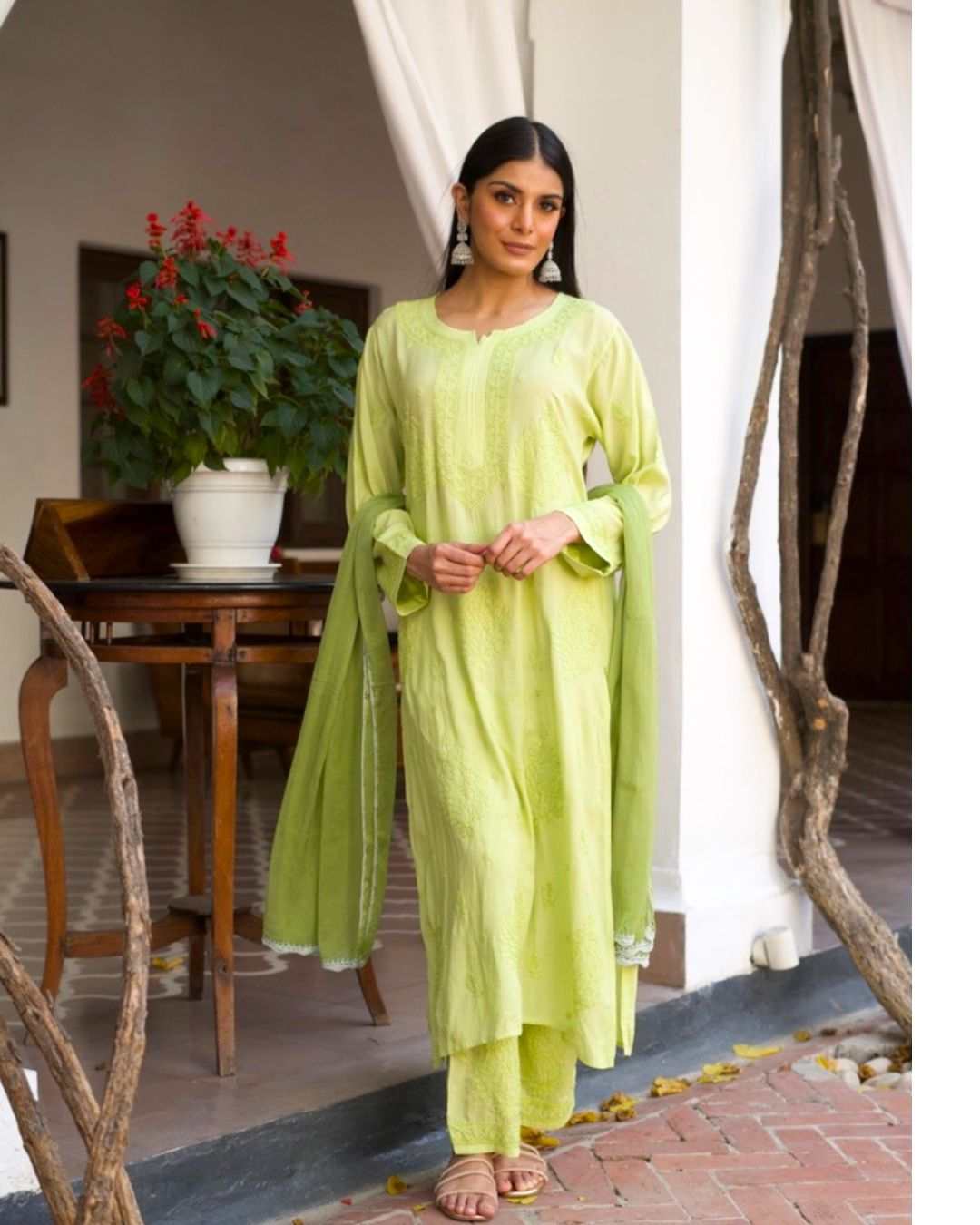 Mahek Green Kurta Set with Dupatta