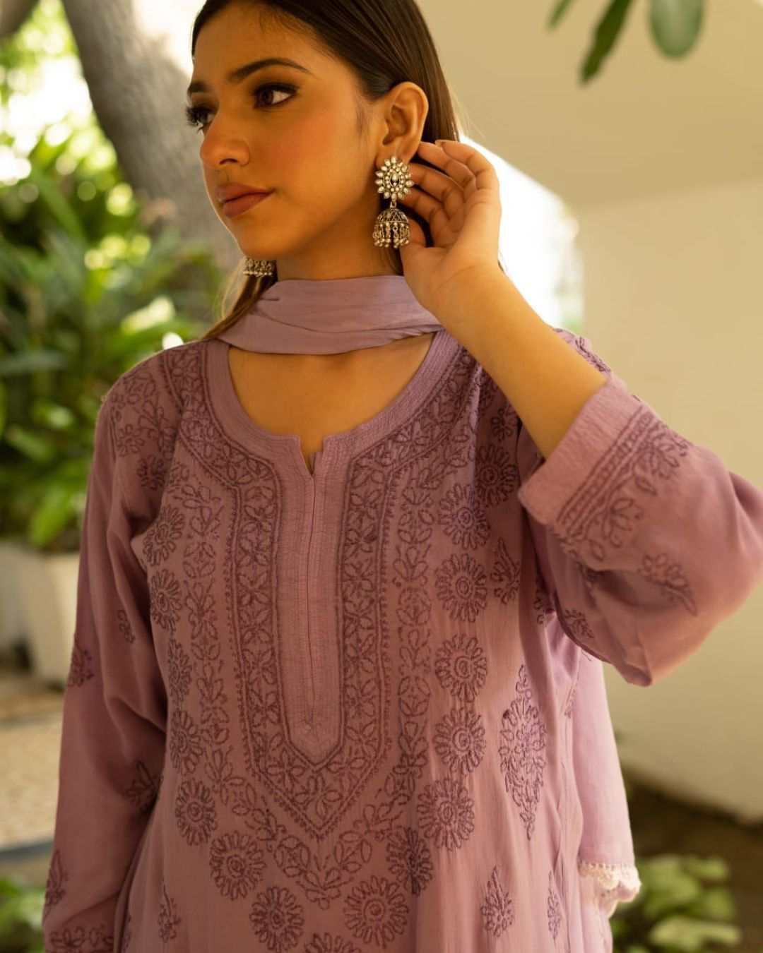 Mahek Purple Chikankari Suit Set