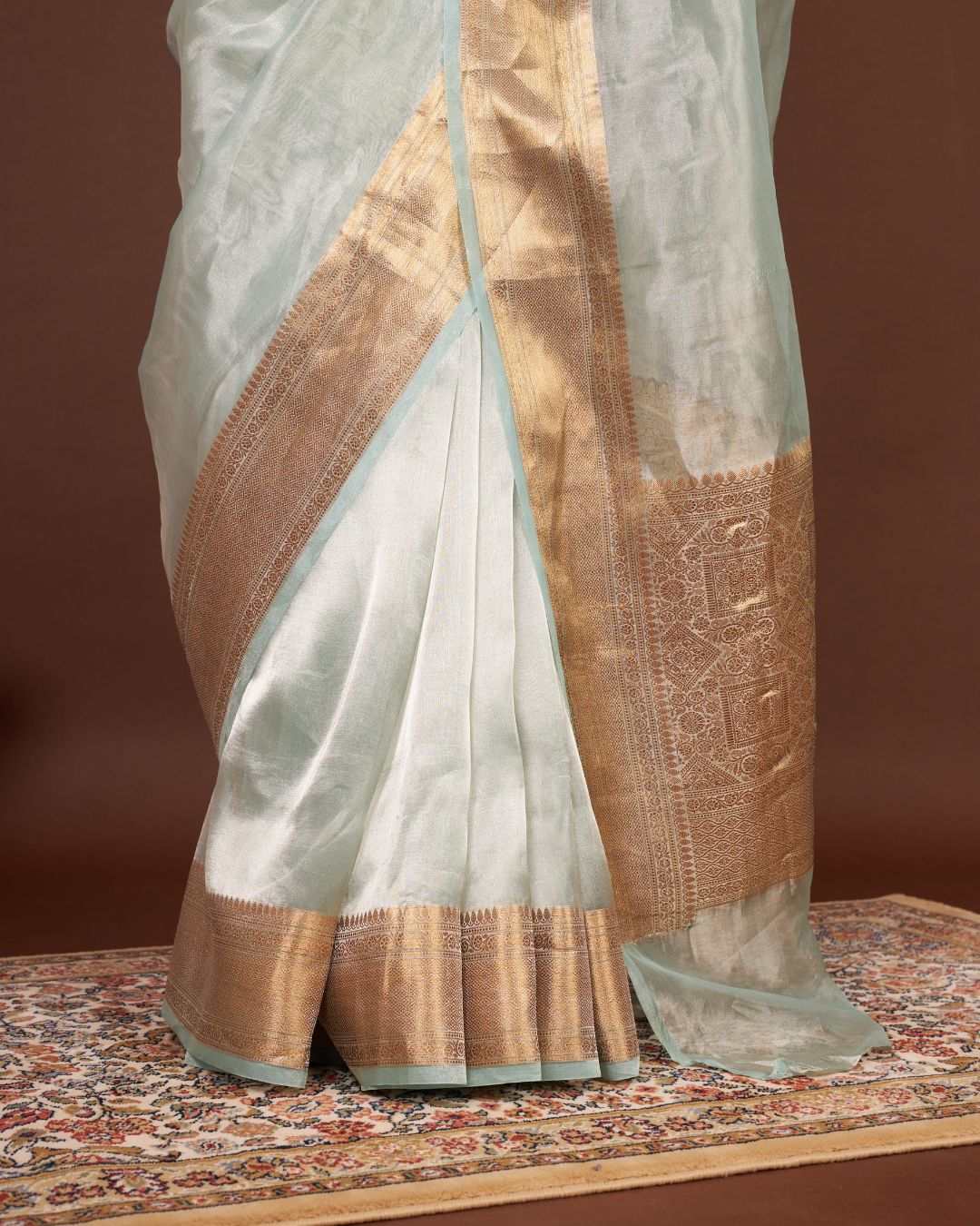 Regal Celestial Green Tissue Silk Saree