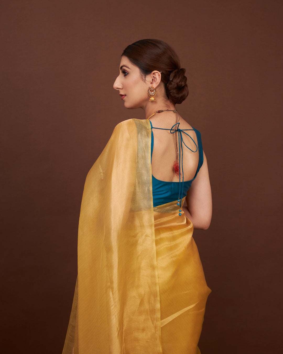 Banarasi Tissue Saree - Regal Gold