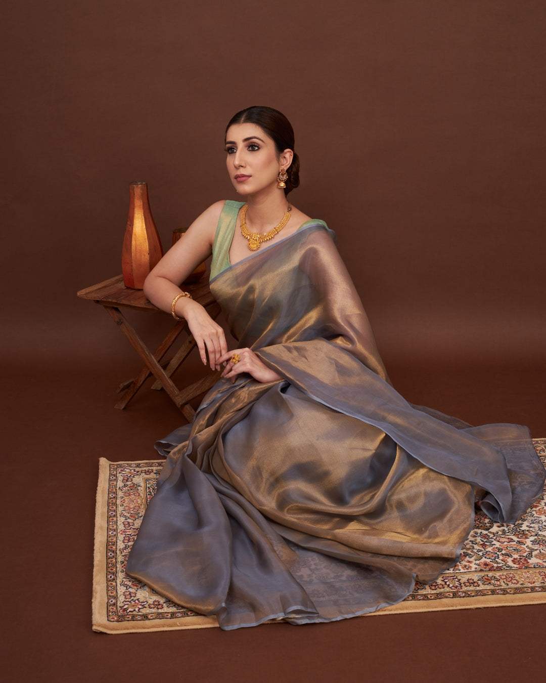 Tissue Saree Regal Moonlit Grace