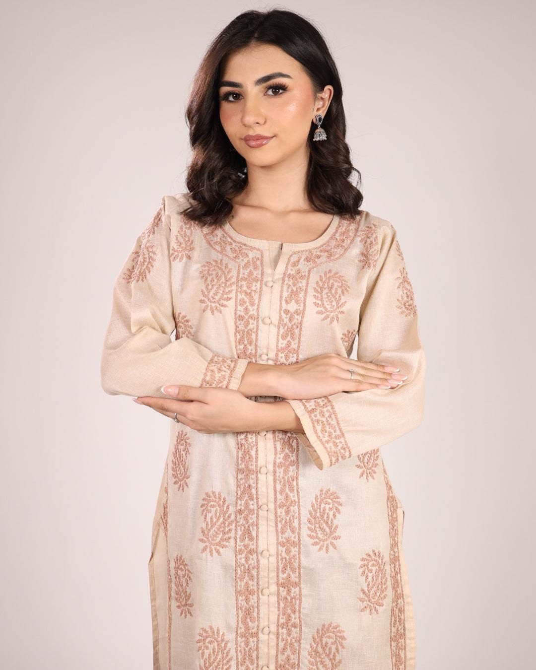 Cotton Chikankari Kurta For Women