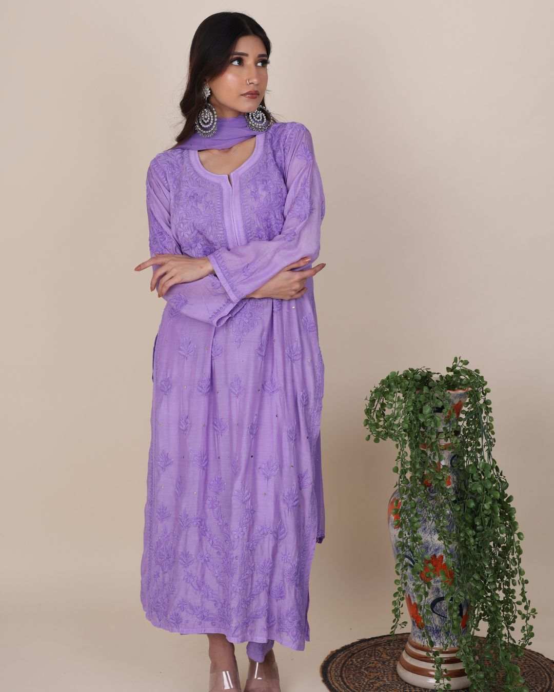 Gulaabo Plum Kurta Set