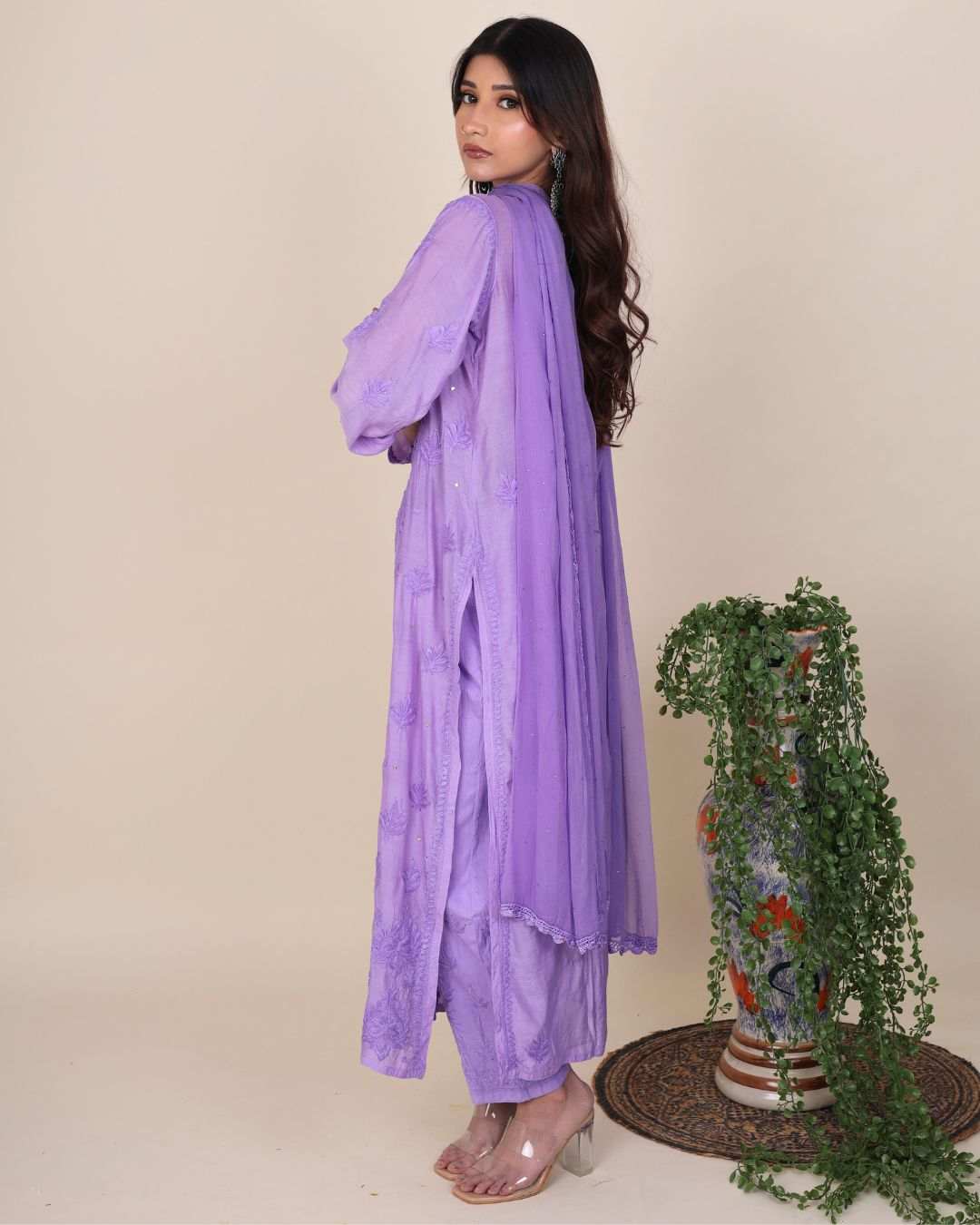 Gulaabo Plum Kurta Set
