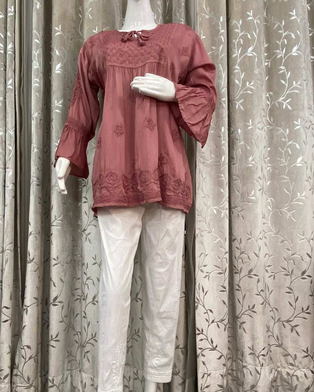 Women Pink Short Kurti