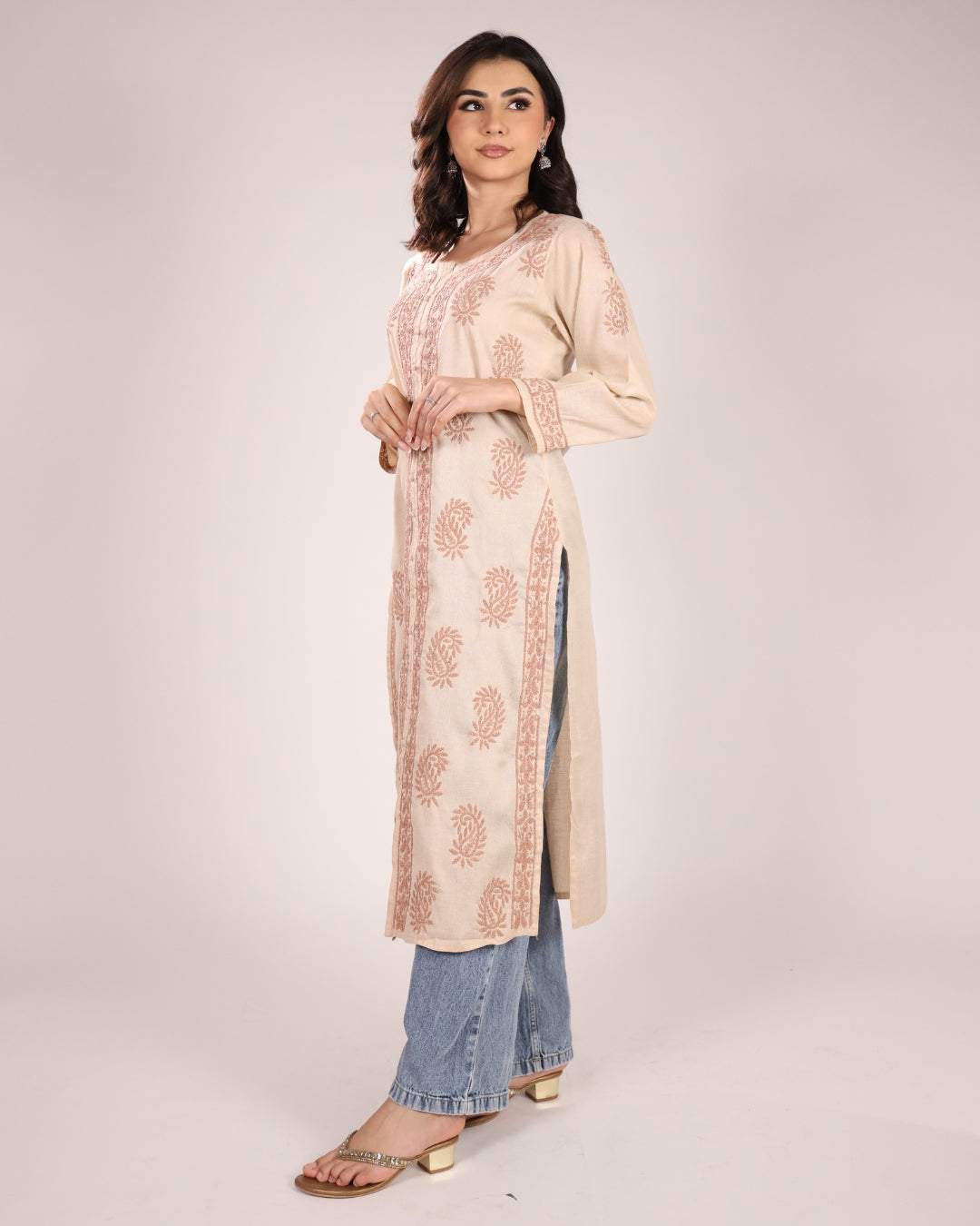 Cotton Chikankari Kurta For Women