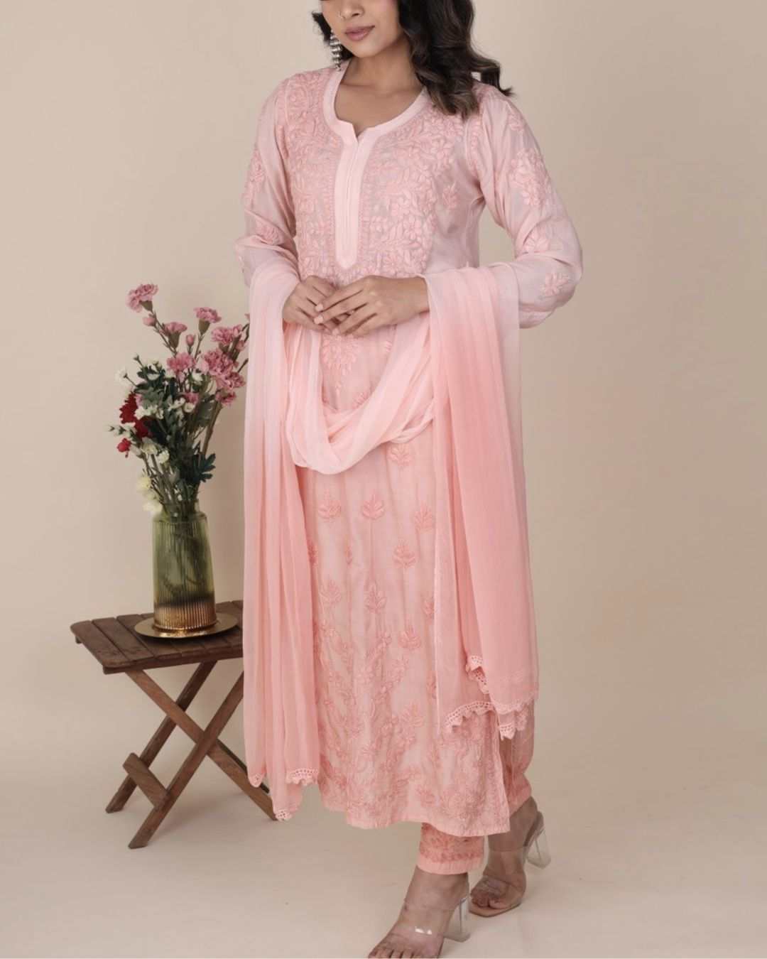 Gauhar Peach Fuzz Kurta Set