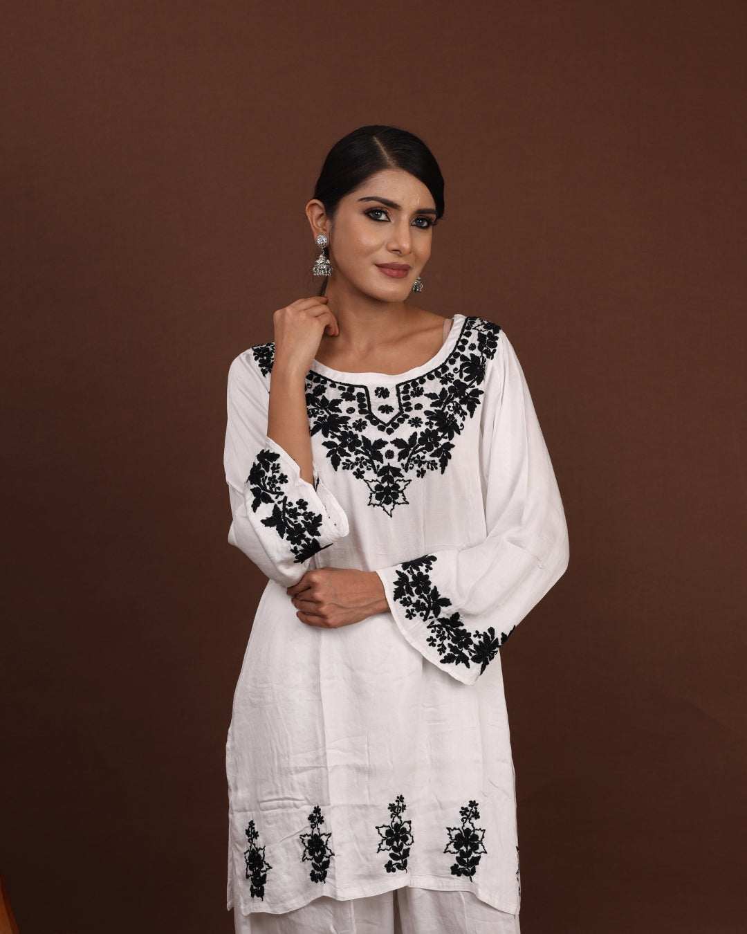 Co-ord Set Chikankari - Gulmohar