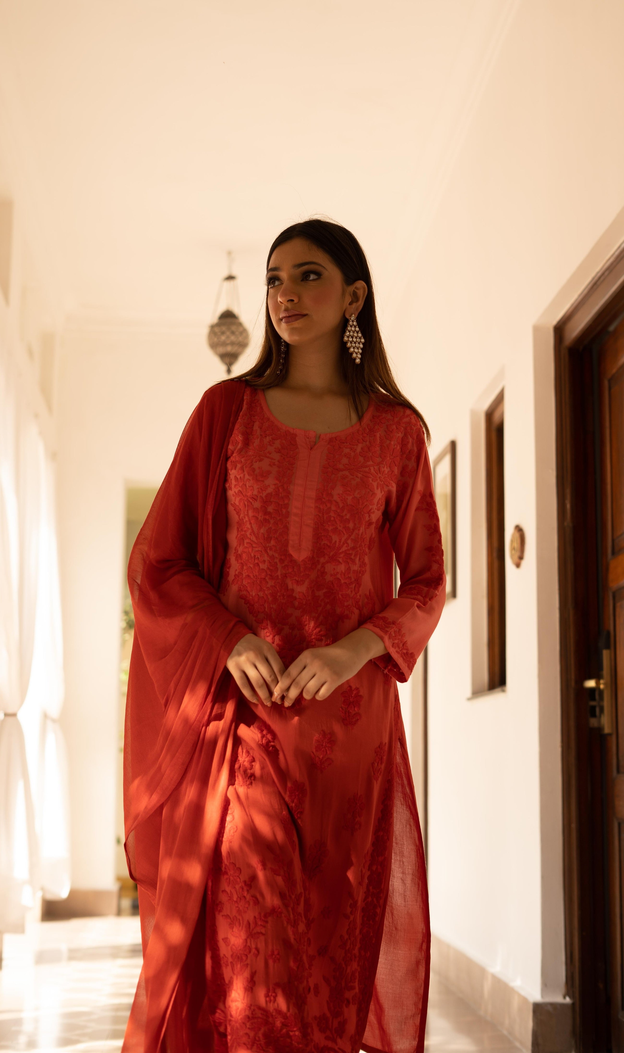 Cotton Hand Embroidered  Kurta Set From Falak collection