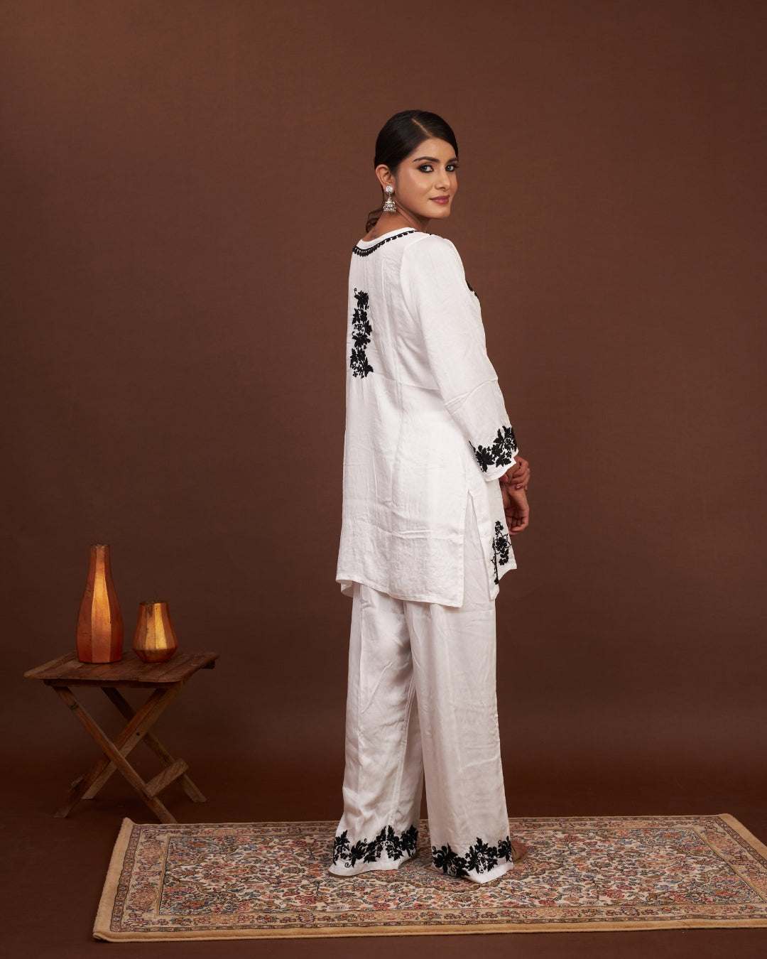 Co-ord  Set Chikankari - Gulmohar