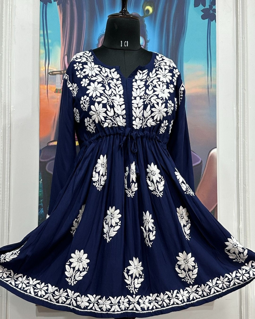 Frock Style Chikankari Kurti for Women
