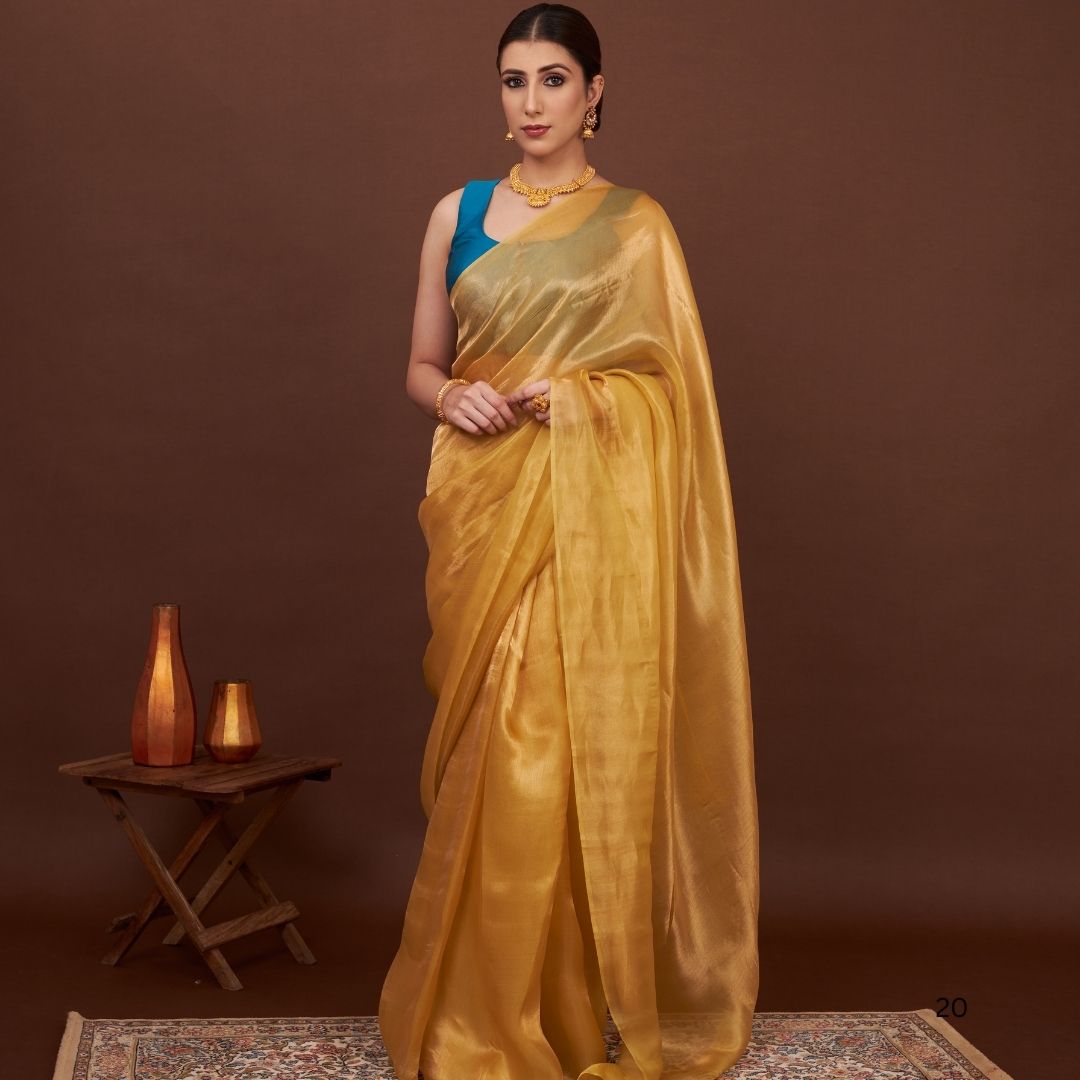 Regal Gold Tissue Silk Saree