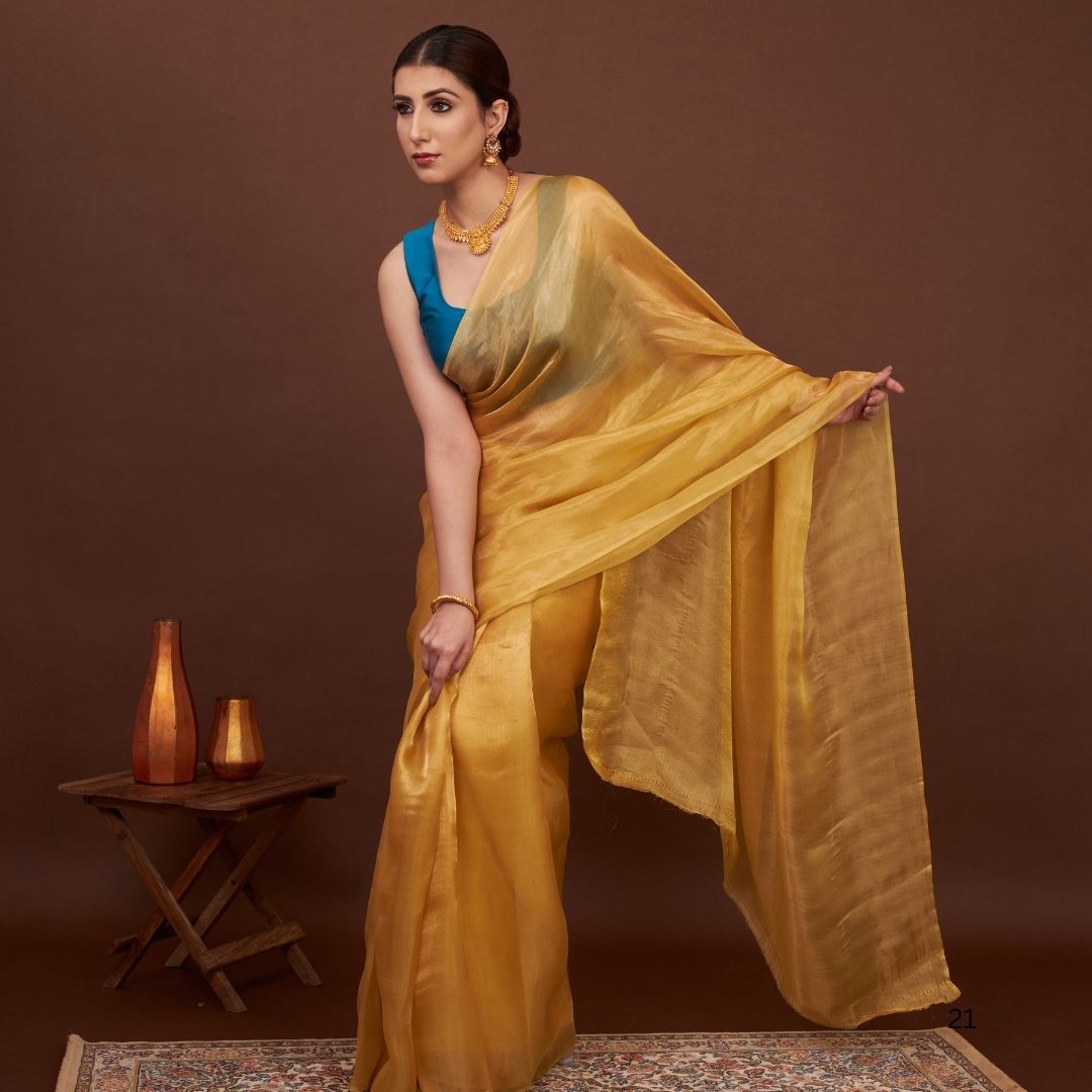 Regal Gold Tissue Silk Saree