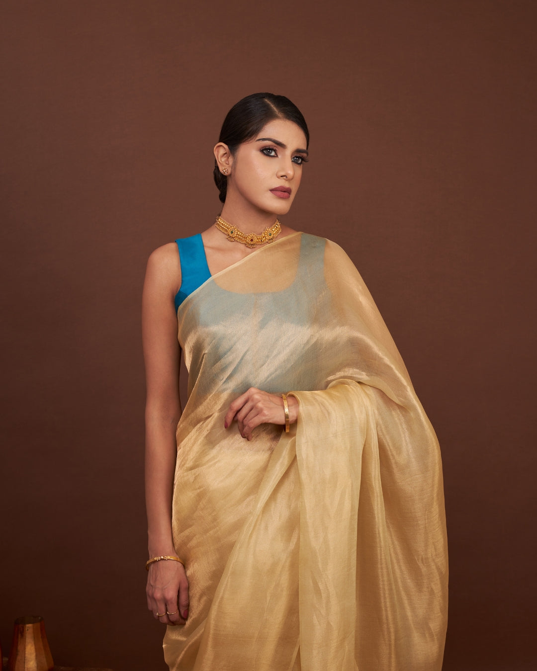 Golden Gleam Banarasi Tissue Silk Saree 