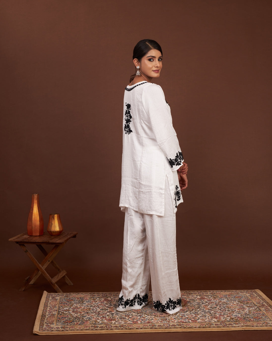 Gulmohar White Chikankari Co-ord Set 