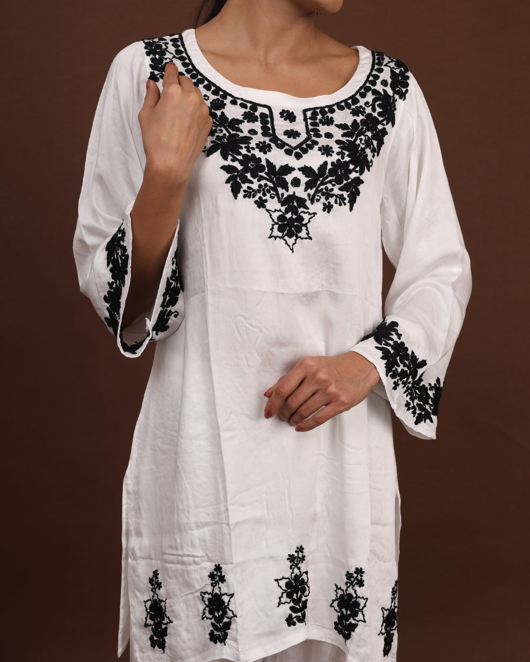 Gulmohar White Chikankari Co-ord Set 