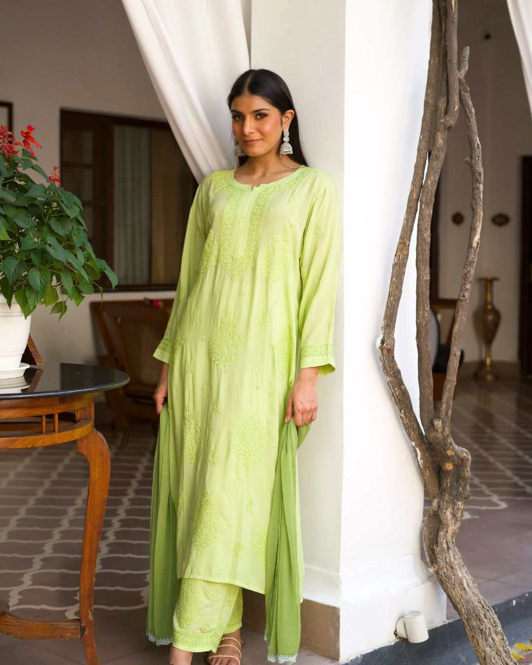 Mahek Green Kurta Set with Dupatta