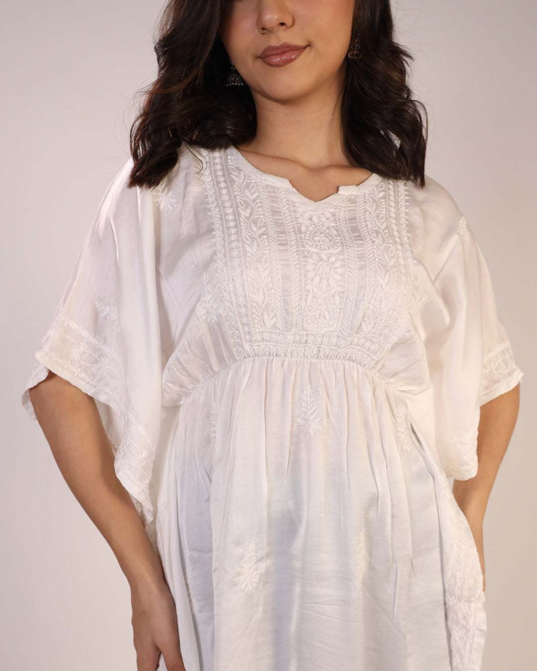 Chikankari Women's Short Kaftan