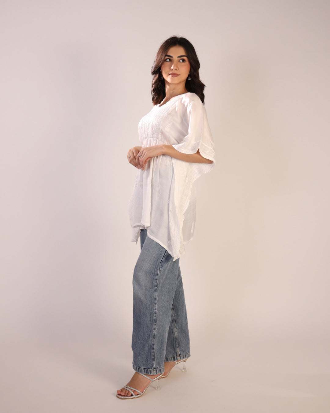 Chikankari Women's Short Kaftan