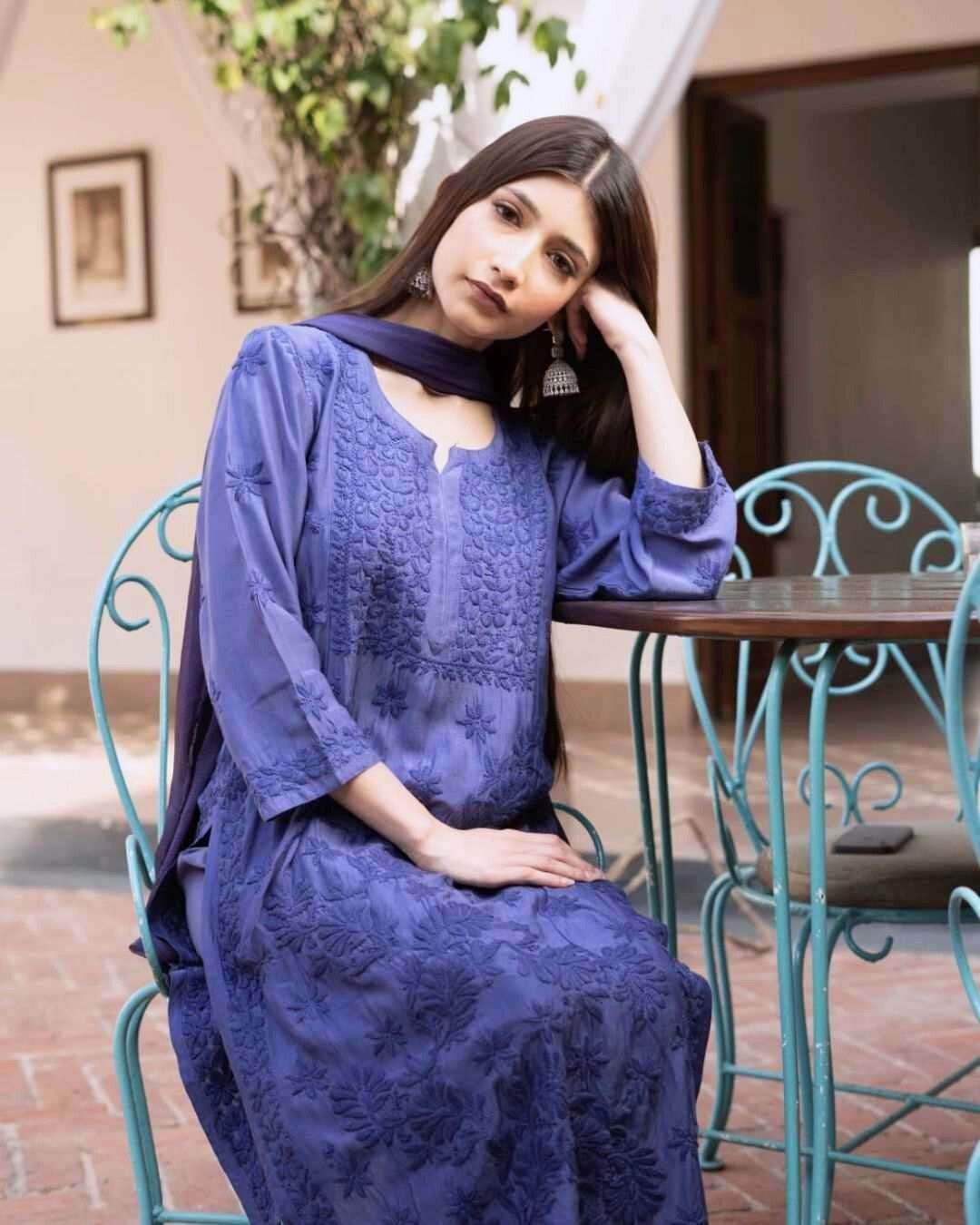 Gauhar Chikankari Kurta Set