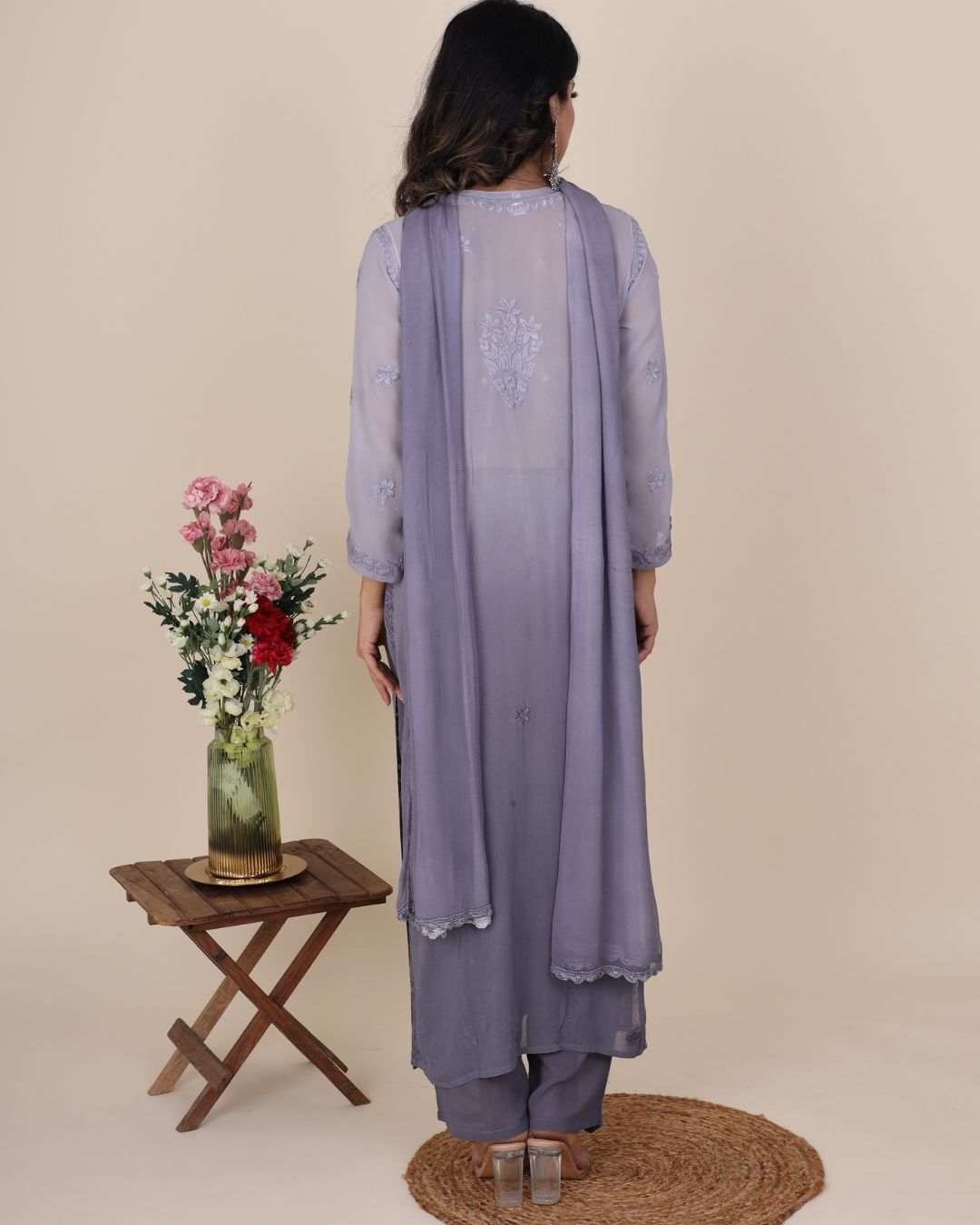 Heer Agate Chikankari Kurta Set