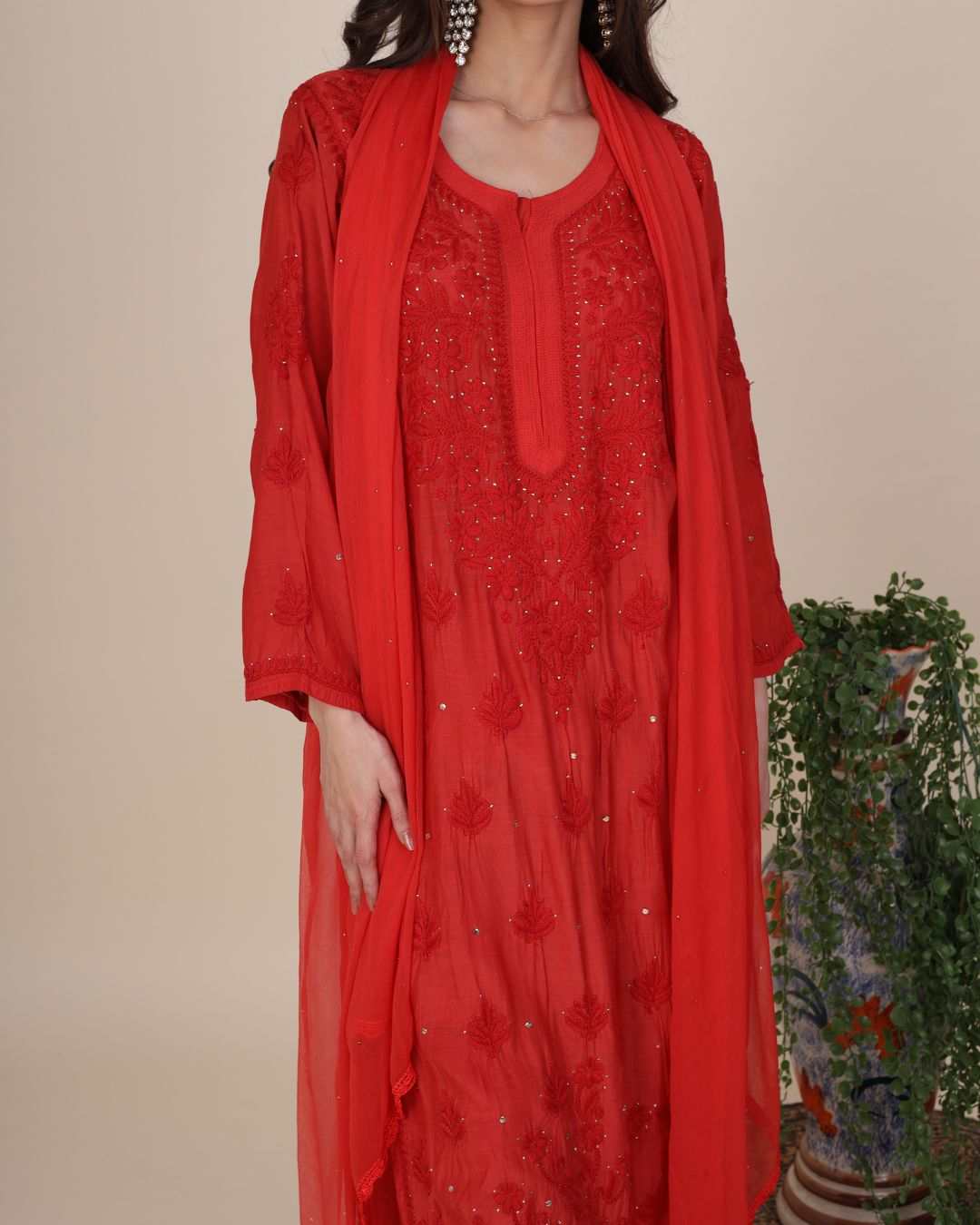 Gulaabo Crimson Red Kurta Set