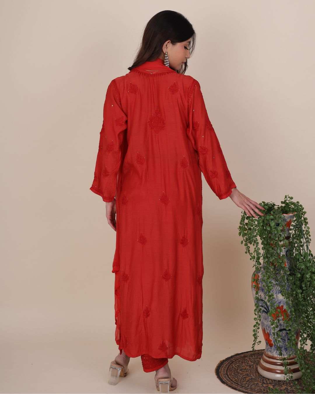 Gulaabo Crimson Red Kurta Set