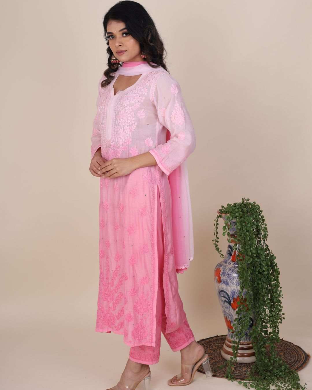 Gulaabo Sangria Chikankari Kurta Set